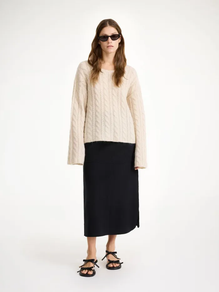 Skirts Women By Malene Birger Angello Wool Midi Skirt Black