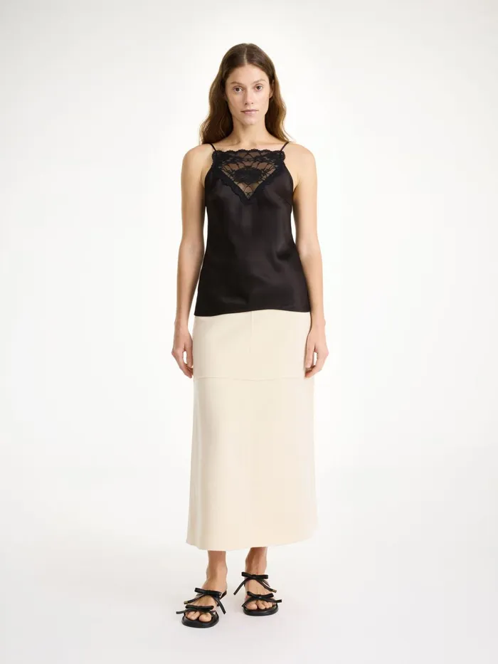 Skirts Women By Malene Birger Angello Wool Midi Skirt Pearl
