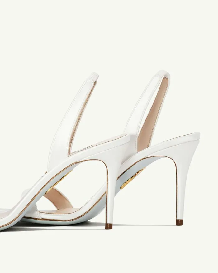So Nude Sandal 85 White Women Aquazzura Sandals So Nude Sandal 85 White Women Aquazzura Sandals