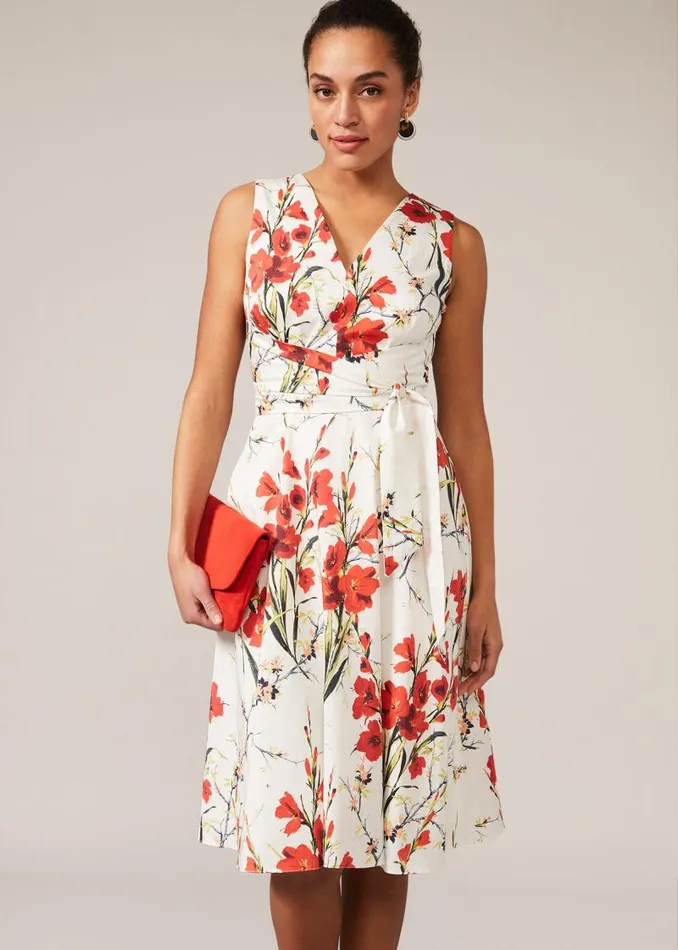 Sofia Floral Cotton Dress Ivoryfire Women Phase Eight Dresses