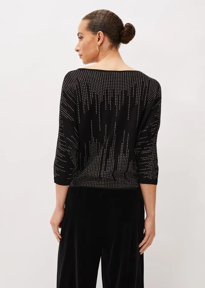 Sophian Embellished Fine Knit Jumper Rose Gold Women Phase Eight Knitwear
