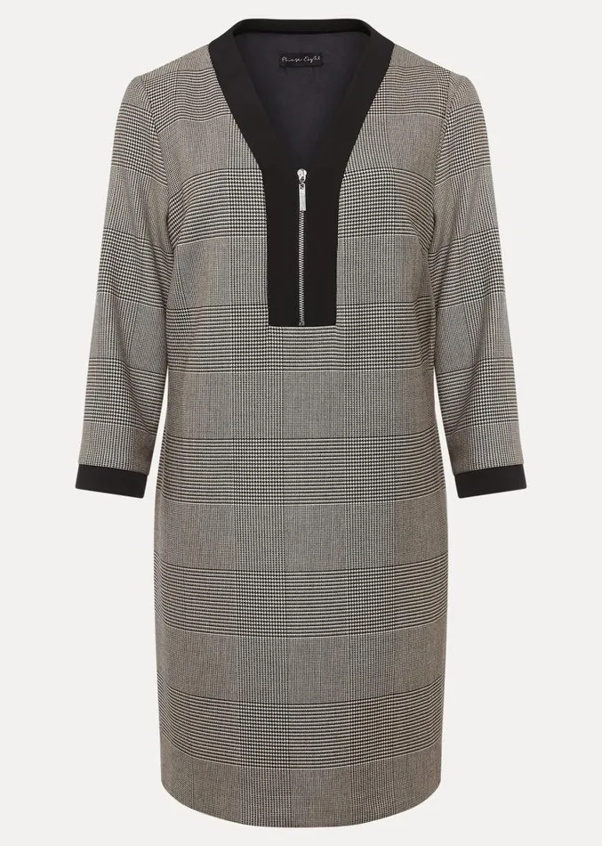 Soraya Check Midi Dress Blackwhite Women Phase Eight Dresses
