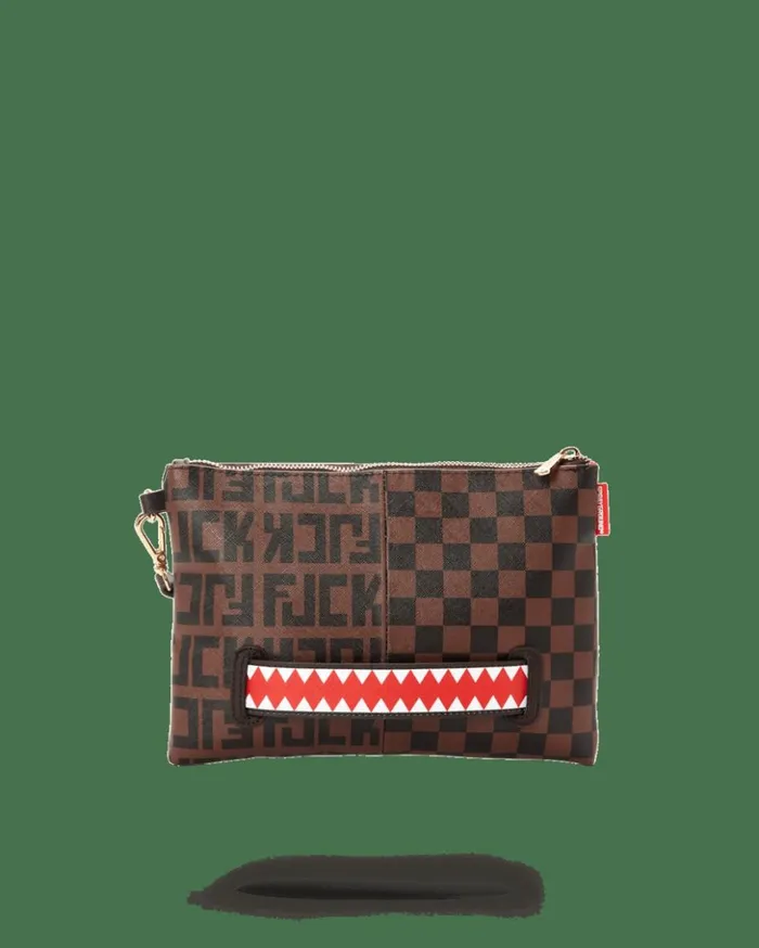 SPLIT THE CHECK CROSSOVER CLUTCH Bags SPRAYGROUND SPLIT THE CHECK CROSSOVER CLUTCH Bags SPRAYGROUND