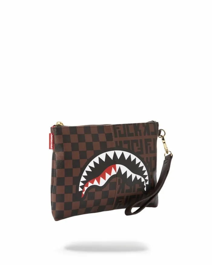 SPLIT THE CHECK CROSSOVER CLUTCH Bags SPRAYGROUND SPLIT THE CHECK CROSSOVER CLUTCH Bags SPRAYGROUND