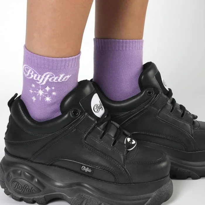 Star Embroidery 2 Pack Lilac Buffalo Socks Star Embroidery 2 Pack Lilac Buffalo Socks