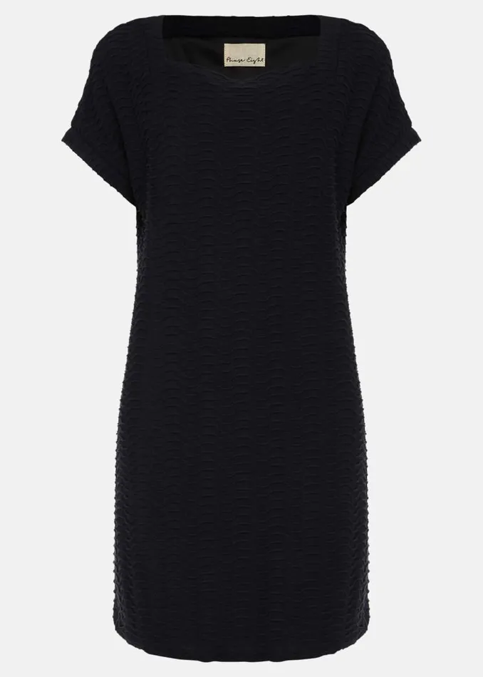 Starla Textured Tunic Dress Navy Women Phase Eight Dresses