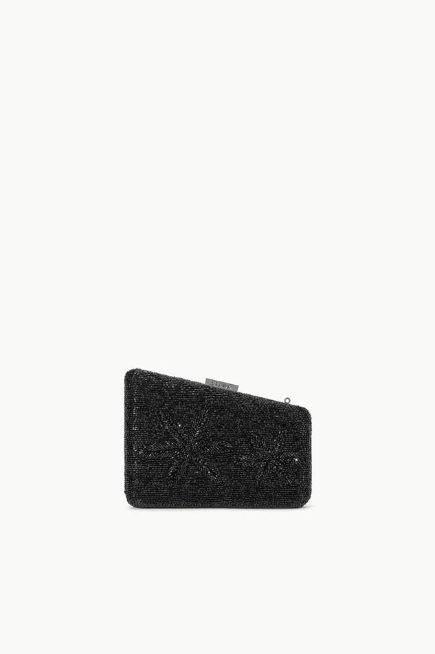 STAUD Beaded Women STAUD CARMELLA BEADED CLUTCH BLACK STARFISH