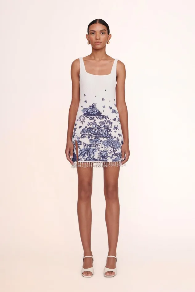 STAUD Bridal Women STAUD LE SABLE DRESS BLUE TOILE