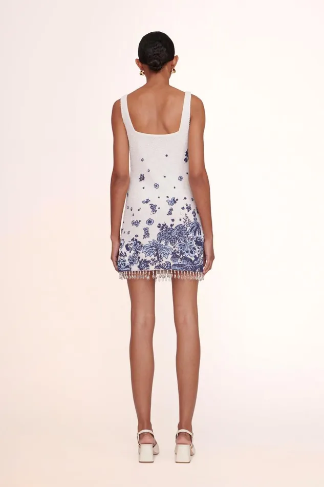 STAUD Bridal Women STAUD LE SABLE DRESS BLUE TOILE STAUD Bridal Women STAUD LE SABLE DRESS BLUE TOILE