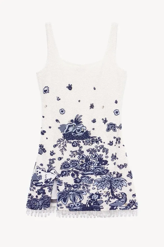 STAUD Bridal Women STAUD LE SABLE DRESS BLUE TOILE STAUD Bridal Women STAUD LE SABLE DRESS BLUE TOILE