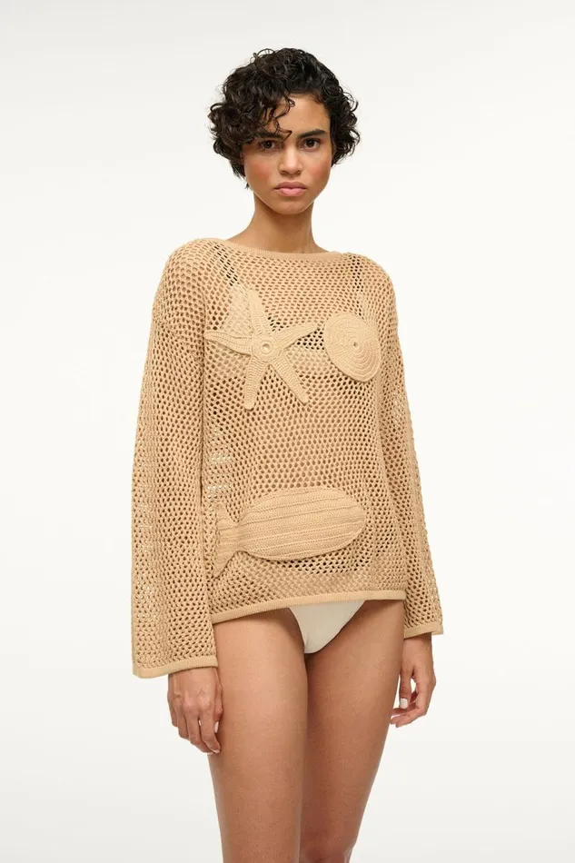 STAUD CoverUps Women STAUD SOVANA COVERUP TOP NATURAL