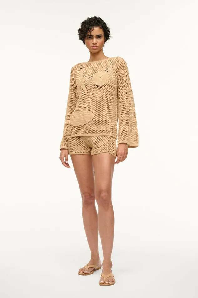 STAUD CoverUps Women STAUD SOVANA COVERUP TOP NATURAL STAUD CoverUps Women STAUD SOVANA COVERUP TOP NATURAL