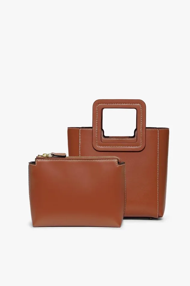 STAUD Crossbody Women STAUD MINI SHIRLEY LEATHER BAG SADDLE STAUD Crossbody Women STAUD MINI SHIRLEY LEATHER BAG SADDLE