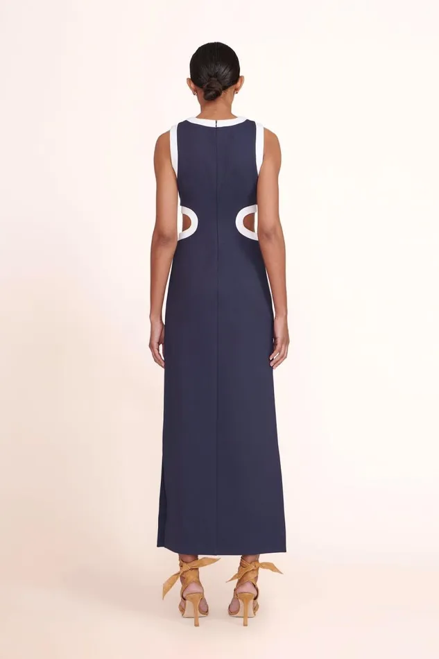 STAUD Dresses Women DOLCE DRESS NAVY WHITE STAUD Dresses Women DOLCE DRESS NAVY WHITE