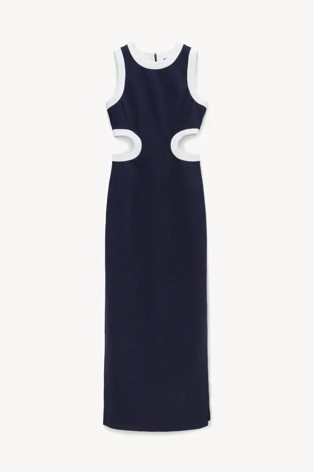 STAUD Dresses Women DOLCE DRESS NAVY WHITE STAUD Dresses Women DOLCE DRESS NAVY WHITE