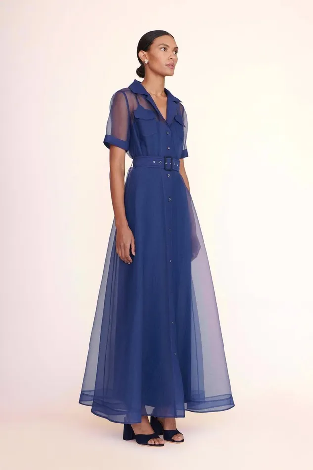 STAUD Dresses Women MILLIE DRESS NAVY ORGANZA STAUD Dresses Women MILLIE DRESS NAVY ORGANZA