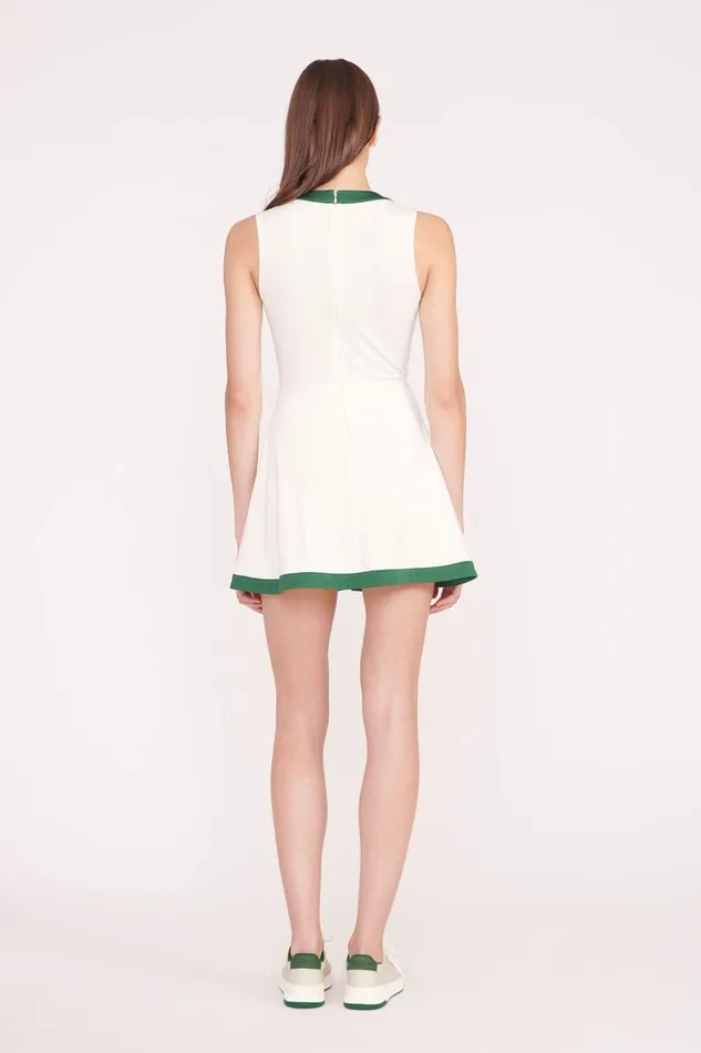 STAUD Dresses Women STAUD CROSSCOURT DRESS IVORY COURT GREEN