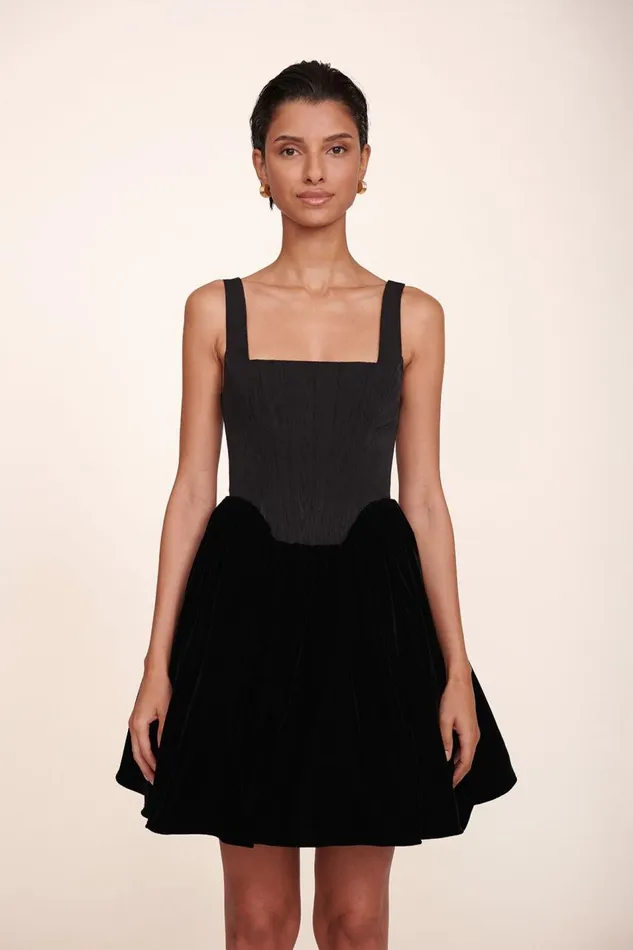 STAUD Dresses Women STAUD LANDSCAPE DRESS BLACK VELVET