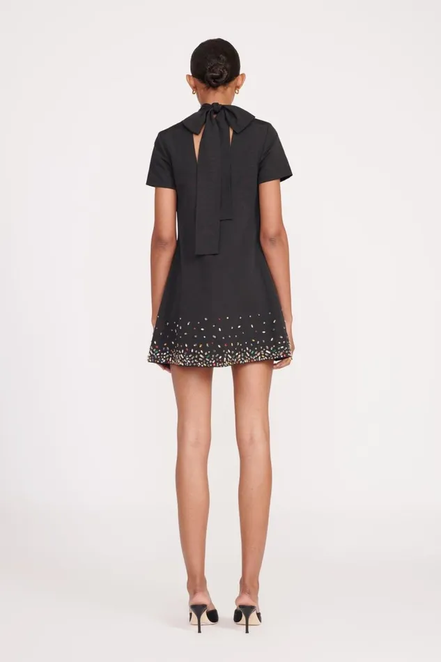 STAUD Dresses Women STAUD MINI ILANA DRESS BLACK SILVER STAUD Dresses Women STAUD MINI ILANA DRESS BLACK SILVER