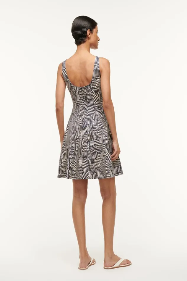 STAUD Dresses Women STAUD MINI WELLS DRESS NAVY MOSAIC STAUD Dresses Women STAUD MINI WELLS DRESS NAVY MOSAIC