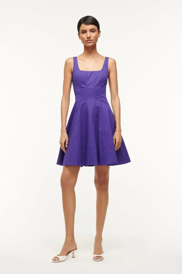 STAUD Dresses Women STAUD MINI WELLS DRESS VIOLET