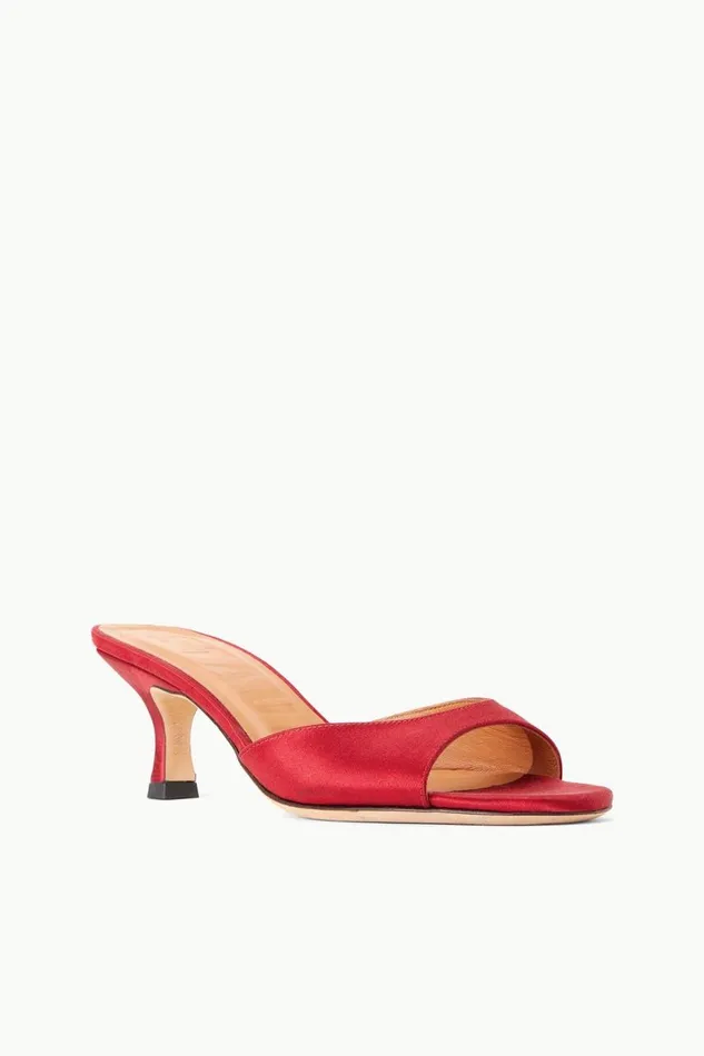 STAUD Heels Women STAUD BRIGITTE MULE RUBY SATIN STAUD Heels Women STAUD BRIGITTE MULE RUBY SATIN