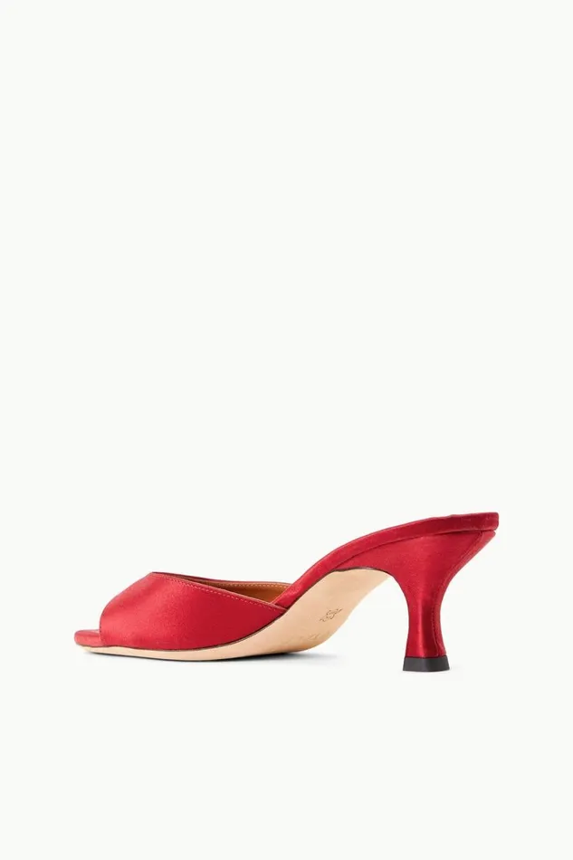 STAUD Heels Women STAUD BRIGITTE MULE RUBY SATIN STAUD Heels Women STAUD BRIGITTE MULE RUBY SATIN