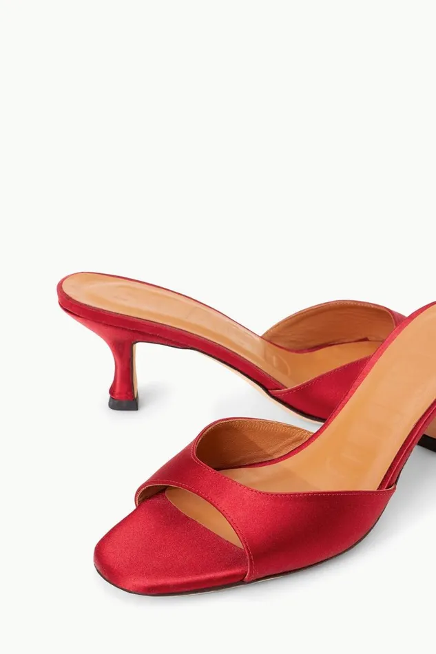 STAUD Heels Women STAUD BRIGITTE MULE RUBY SATIN STAUD Heels Women STAUD BRIGITTE MULE RUBY SATIN