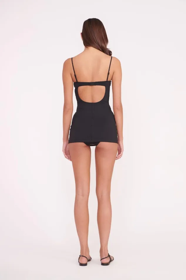 STAUD One Pieces Women STAUD MAEVE SWIM DRESS BLACK WHITE