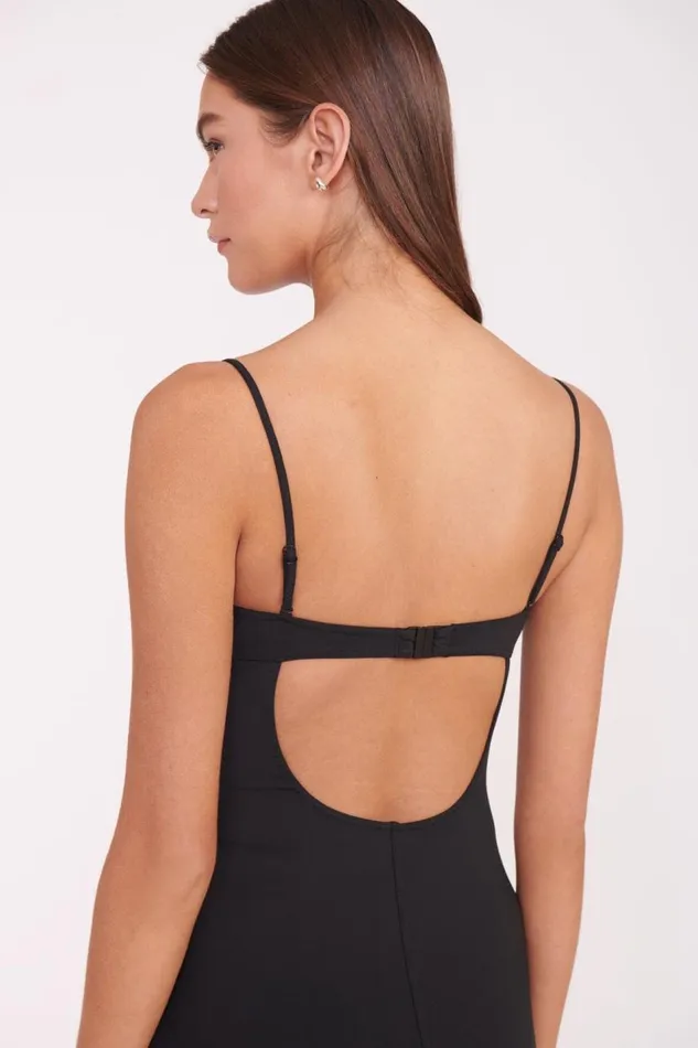 STAUD One Pieces Women STAUD MAEVE SWIM DRESS BLACK WHITE