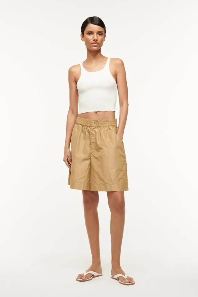 STAUD Pants and Shorts Women STAUD GENNY SHORT FAWN