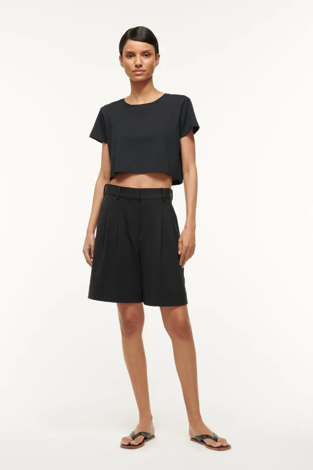 STAUD Pants and Shorts Women STAUD LONG LUISA SHORT BLACK