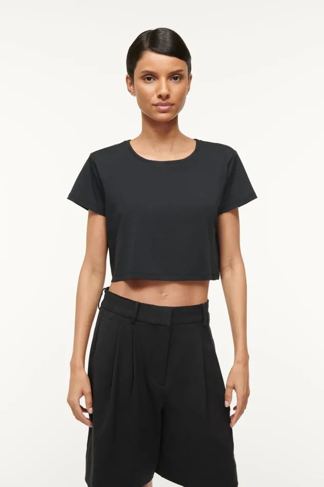STAUD Pants and Shorts Women STAUD LONG LUISA SHORT BLACK STAUD Pants and Shorts Women STAUD LONG LUISA SHORT BLACK