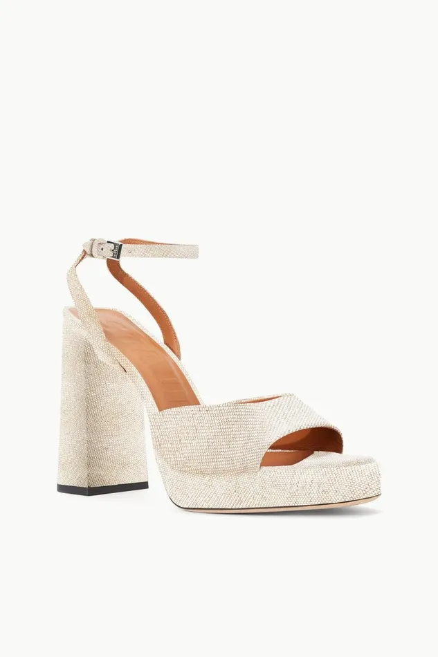 STAUD Platforms and Wedges Women STAUD SOLANGE PLATFORM NATURAL LINEN STAUD Platforms and Wedges Women STAUD SOLANGE PLATFORM NATURAL LINEN