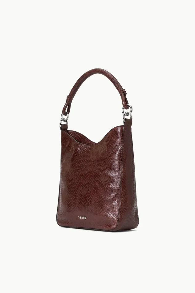 STAUD Shoulder Women STAUD MEL CROSSBODY BAG MAHOGANY SNAKE EMBOSSED STAUD Shoulder Women STAUD MEL CROSSBODY BAG MAHOGANY SNAKE EMBOSSED