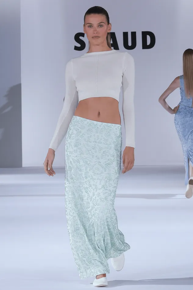 STAUD Skirts Women STAUD BARLETTA SKIRT CARIBBEAN STAUD Skirts Women STAUD BARLETTA SKIRT CARIBBEAN