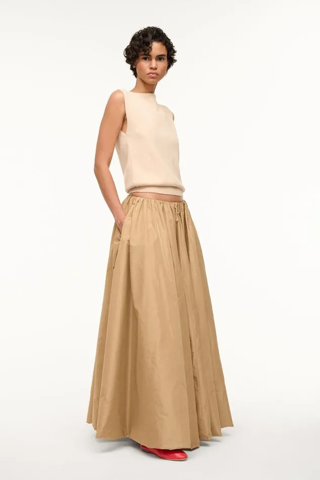 STAUD Skirts Women STAUD BELLAGIO SKIRT FAWN STAUD Skirts Women STAUD BELLAGIO SKIRT FAWN