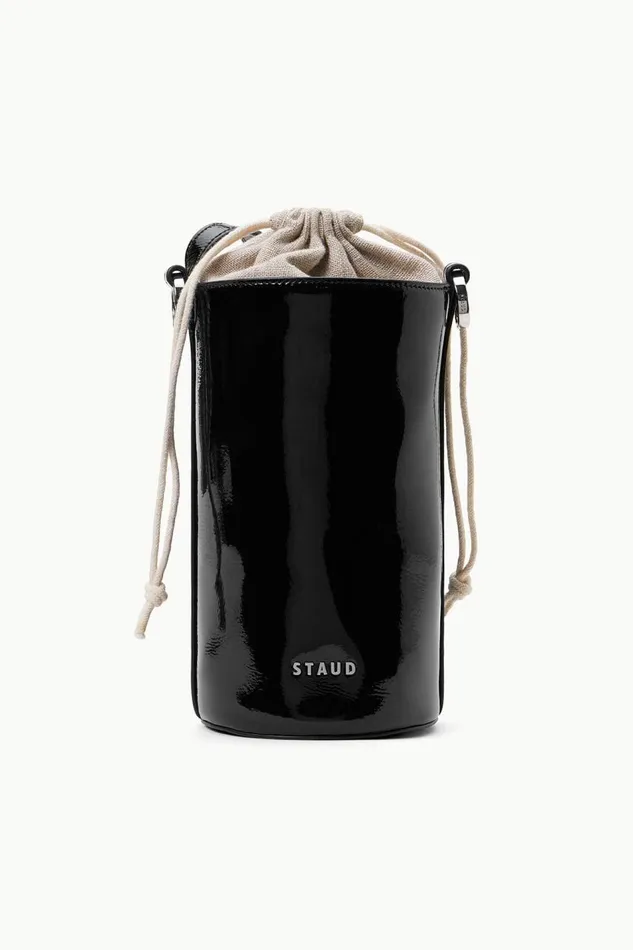 STAUD Small Leather Goods Women STAUD WATER BOTTLE BAG BLACK PATENT STAUD Small Leather Goods Women STAUD WATER BOTTLE BAG BLACK PATENT