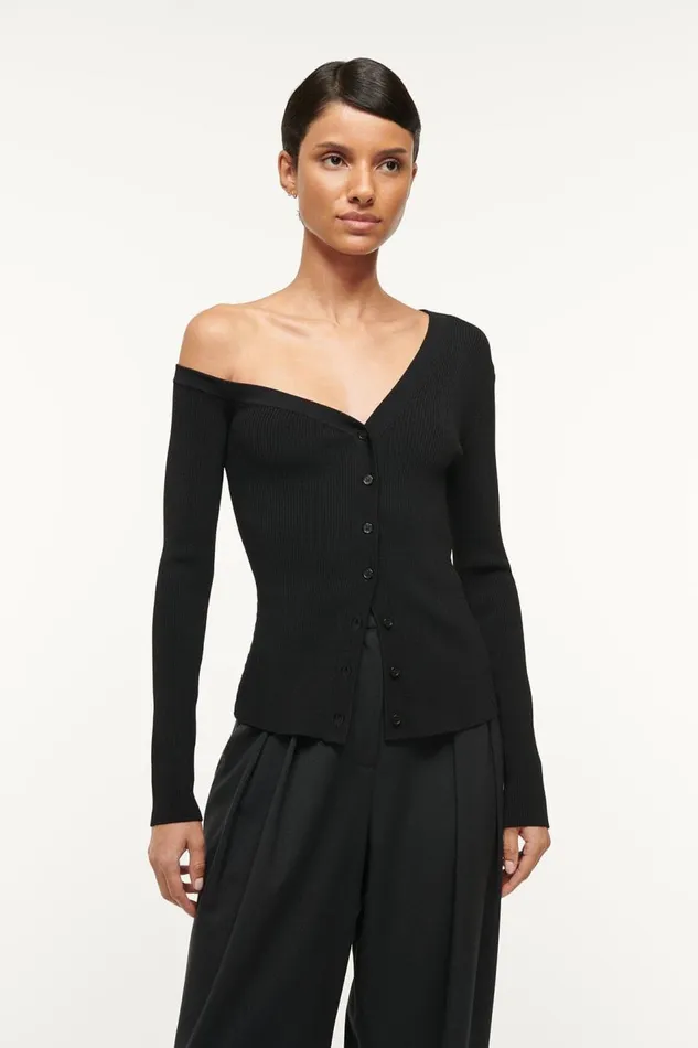 STAUD Sweaters Women STAUD CRAFTSMAN SWEATER BLACK