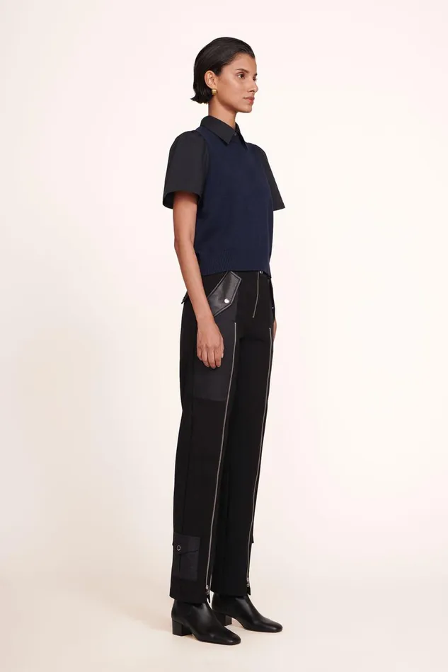 STAUD Tops Women STAUD ARYA TOP NAVY BLACK STAUD Tops Women STAUD ARYA TOP NAVY BLACK