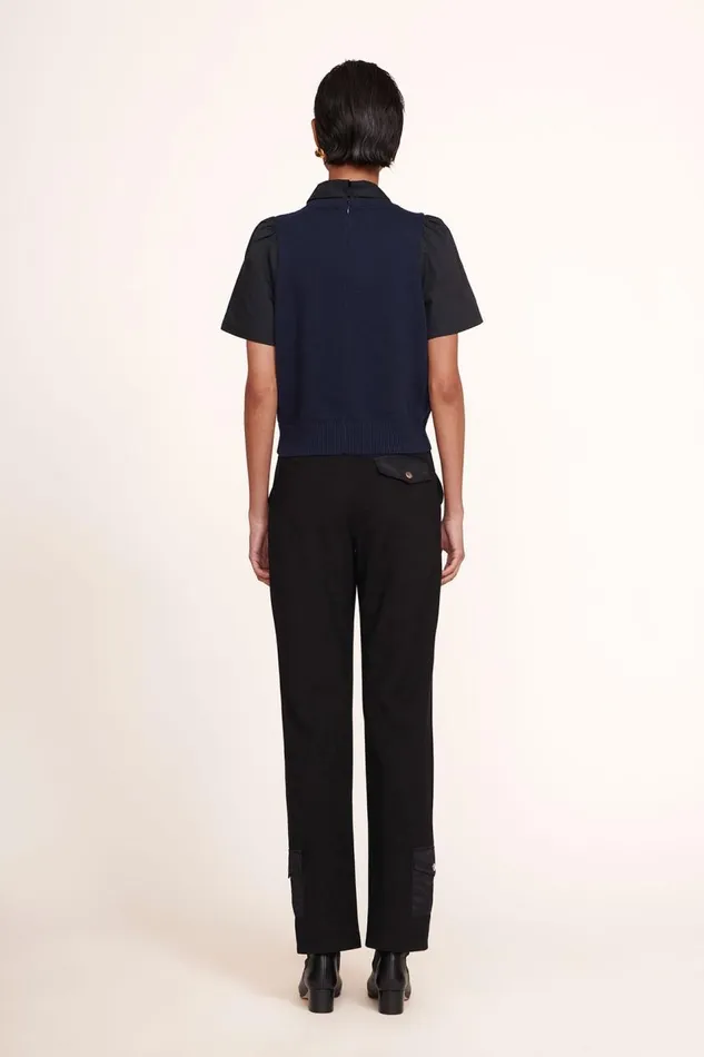STAUD Tops Women STAUD ARYA TOP NAVY BLACK STAUD Tops Women STAUD ARYA TOP NAVY BLACK