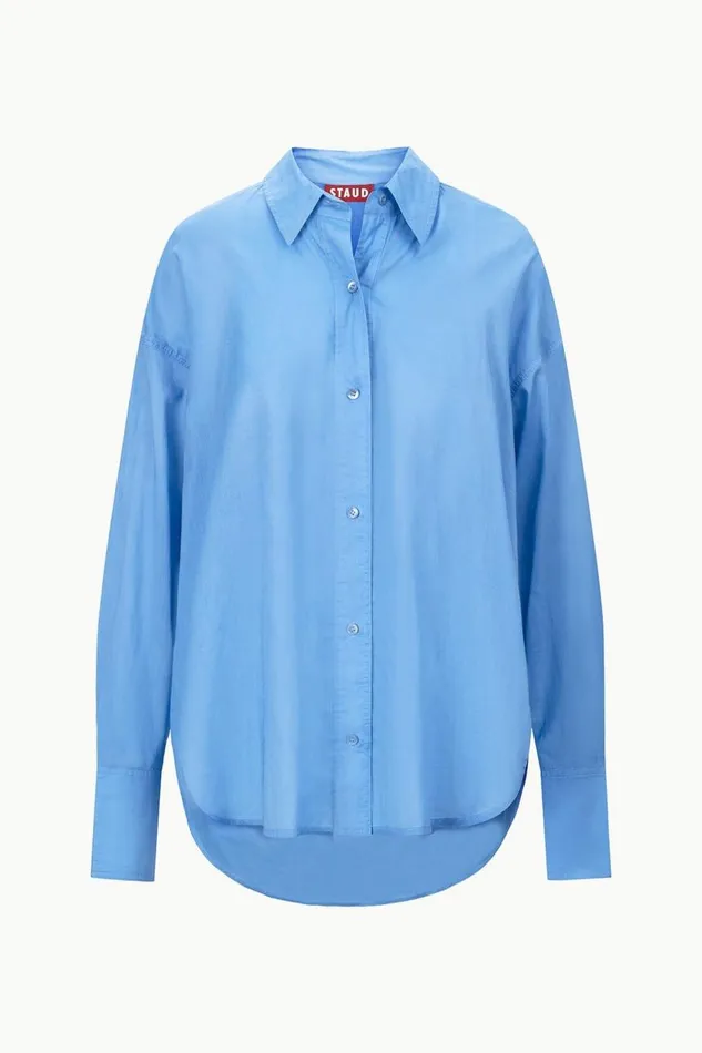 STAUD Tops Women STAUD CHAMOMILE SHIRT AZURE STAUD Tops Women STAUD CHAMOMILE SHIRT AZURE