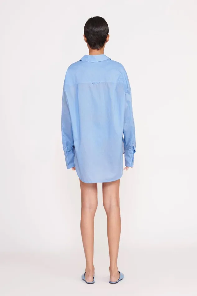 STAUD Tops Women STAUD CHAMOMILE SHIRT AZURE STAUD Tops Women STAUD CHAMOMILE SHIRT AZURE