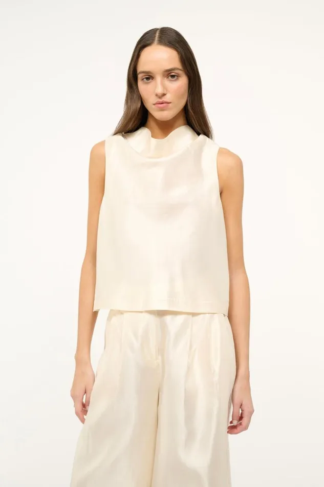 STAUD Tops Women STAUD ROCHELLE TOP IVORY