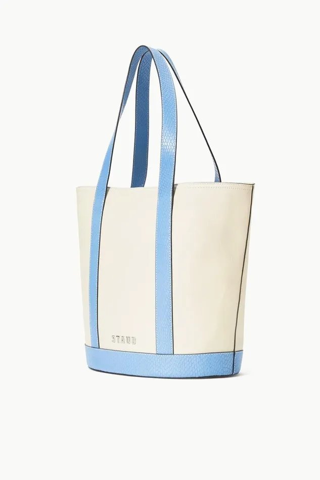 STAUD Totes Women STAUD ALLORA TOTE CREAM STAUD BLUE STAUD Totes Women STAUD ALLORA TOTE CREAM STAUD BLUE