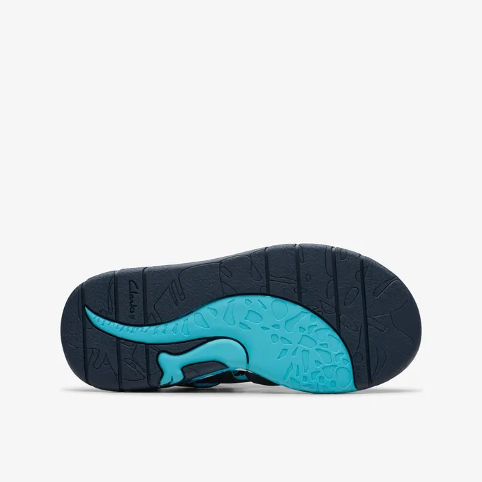 Steggy Roar Kid Navy Combination Kids Clarks Sandals