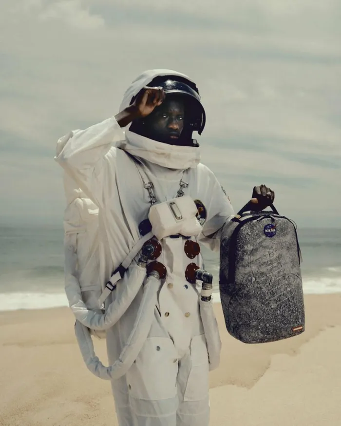 STEP INTO THE FUTURE 8211 NASA COLLAB MOON SHARK 3D MOLDED Bags SPRAYGROUND