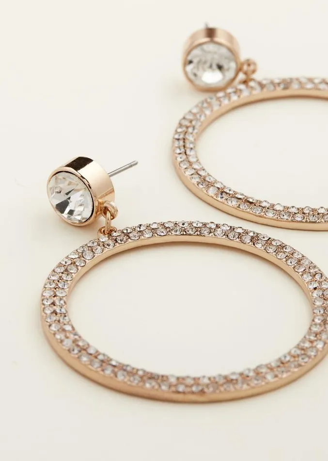 Stone Circle Drop Earring Gold Women Phase Eight Jewellery