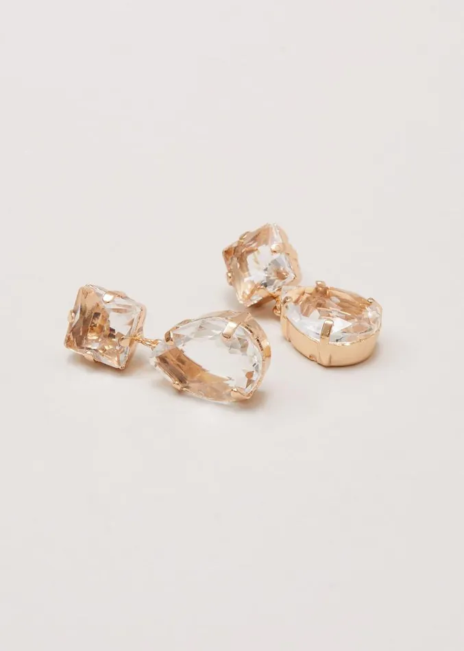 Stone Teardrop Earrings Neutral Women Phase Eight Jewellery