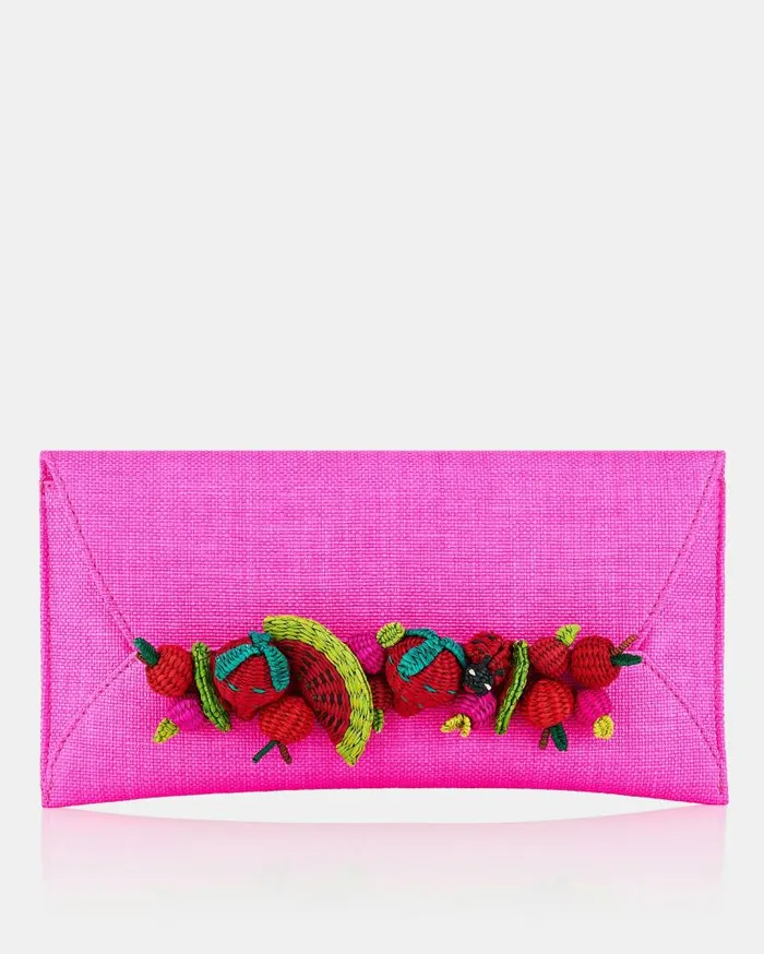 Strawberry Punch Clutch Fuchsia Women Aquazzura Clutch Bags Strawberry Punch Clutch Fuchsia Women Aquazzura Clutch Bags